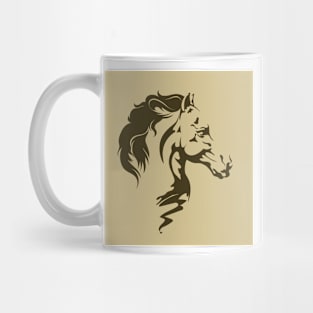 Stallion Hand Drawn in Retro Ink Style Mug